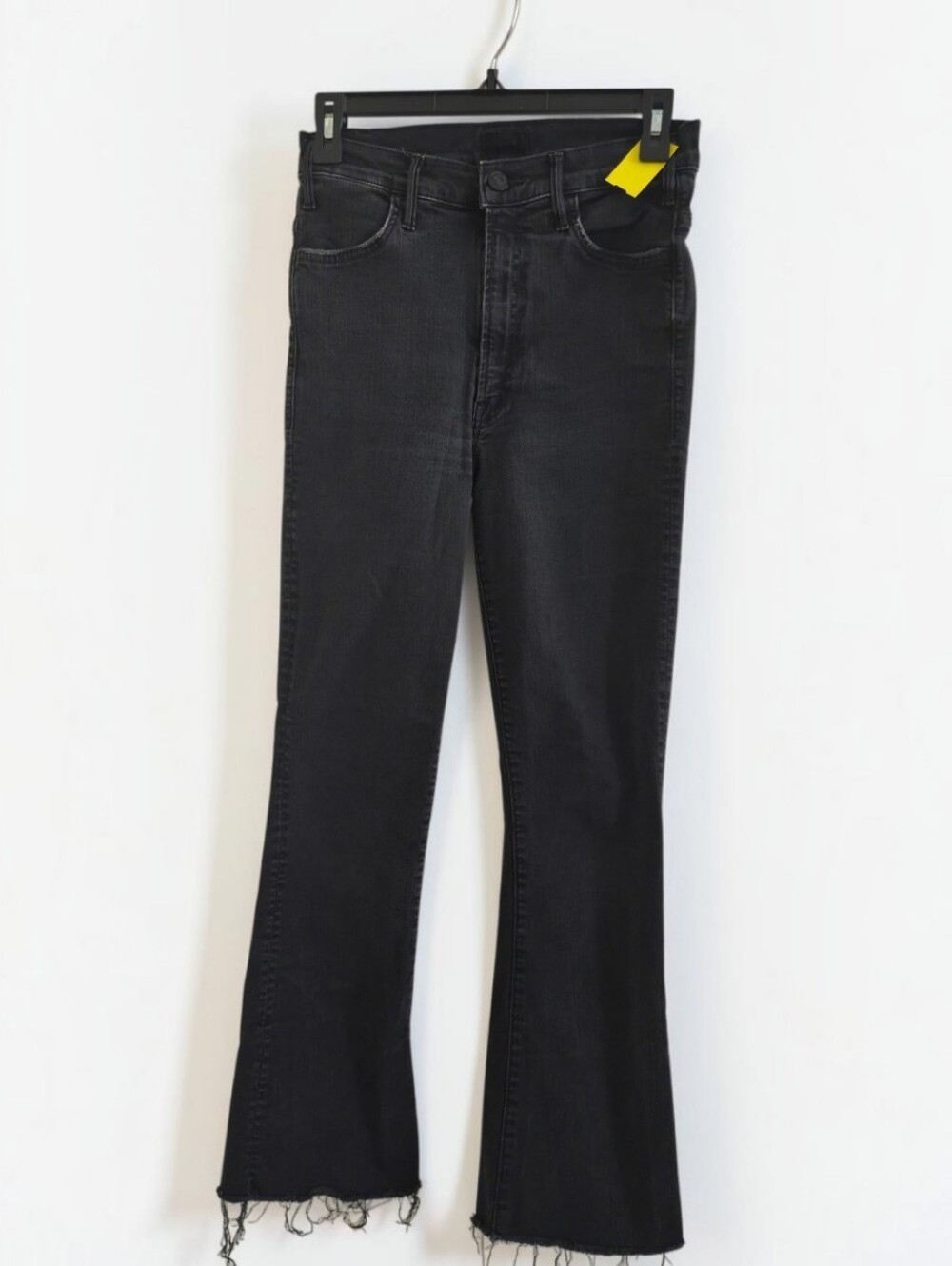 MOTHER The Hustler Ankle Fray Not Guilty Black High Rise Fray Hem Jeans Size 27 - Picture 2 of 10